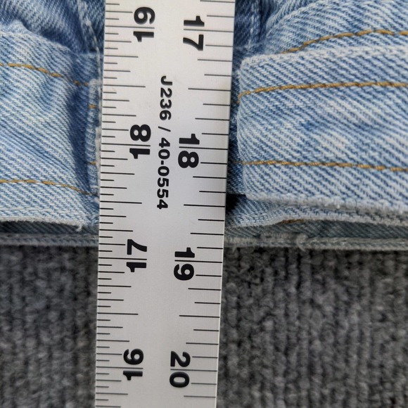 Hybrid & Company Women's Jean Jacket Blue Large Button Front Cotton Distressed - Picture 14 of 15